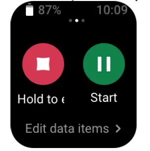 Pause, continue, and end workout