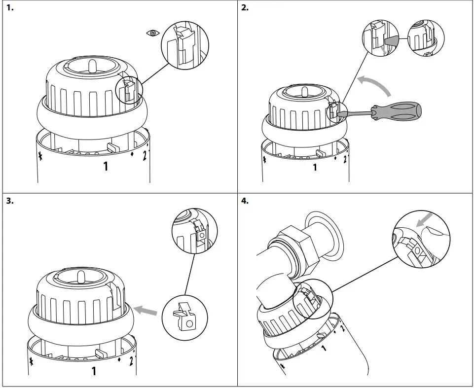 Danfoss 015G4590 Aero RA Click Built In Thermostatic Sensor - fig 6