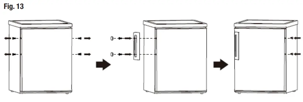 AKAI AK-242-UF 242 L Upright Freezer - External handle