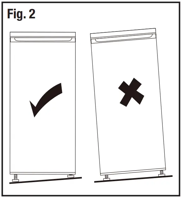 AKAI AK-242-UF 242 L Upright Freezer - Space requirements 2