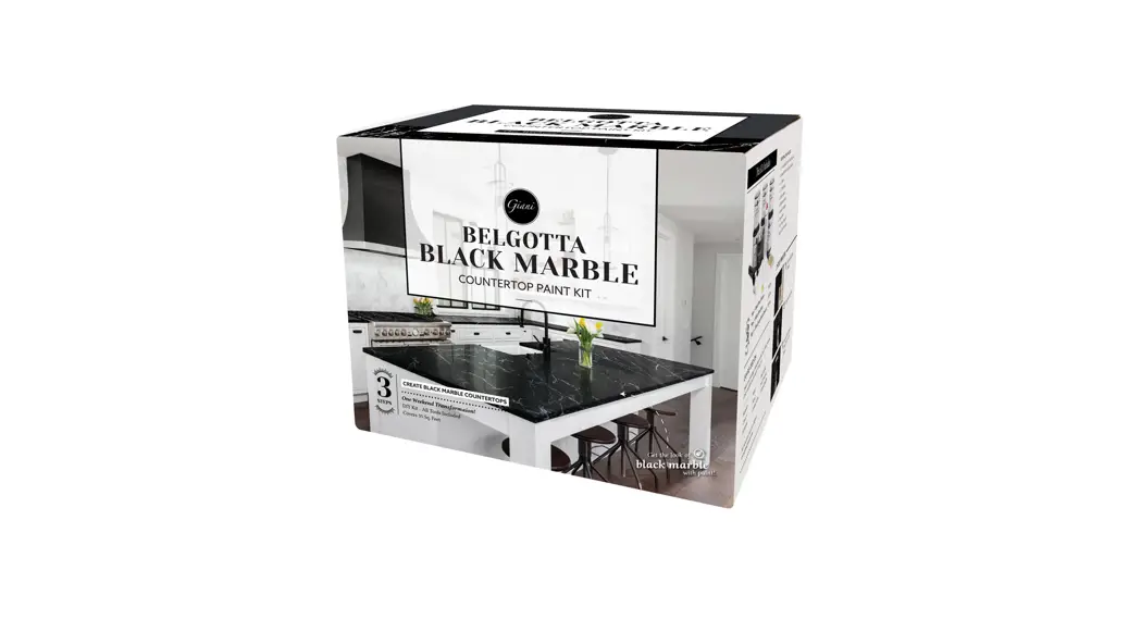 Giani Belgotta Black Marble Countertop Paint Kit For Covers 35 Square Feet Instructions