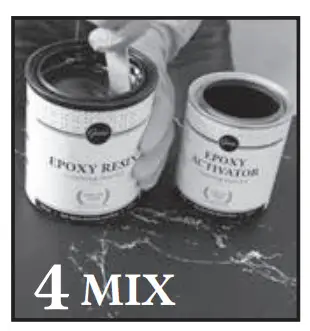 GIANI Belgotta Black Marble Countertop Paint Kit for Covers 35 Square Feet - prep work 3