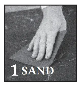 GIANI Belgotta Black Marble Countertop Paint Kit for Covers 35 Square Feet - prep work