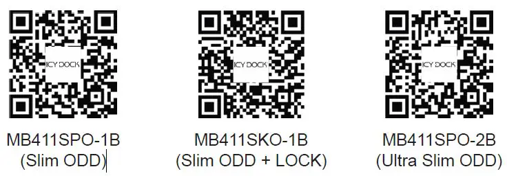 Icy-Dock-MB411SPO-1B-2.5-Inch-SATA-Mobile-Rack-for-Slim-ODD-or-Ultra-Slim-ODD-Bay-fig-1