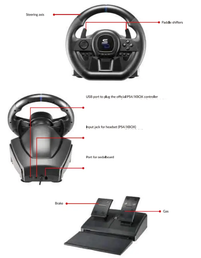SUPERDRIVE SA5645 NG Racing Wheel SV 650 - Figer 1