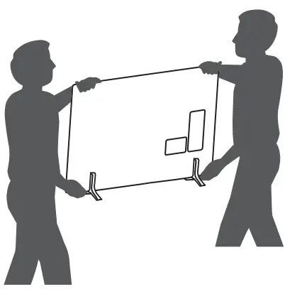 Lifting and moving the TV