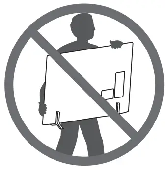 Lifting and moving the TV