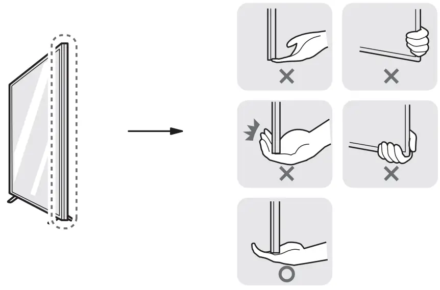 Lifting and moving the TV