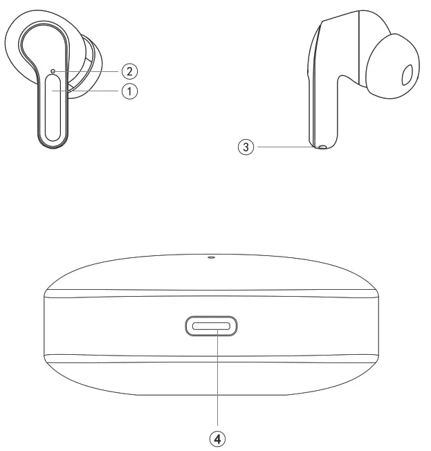 Ordtop B0C4KWGDZ7 I13 True Wireless Stereo Earphones - parts