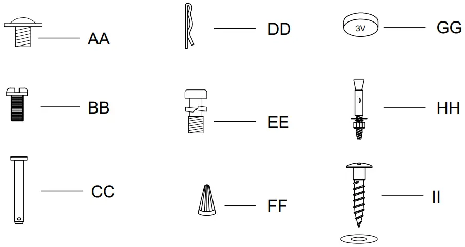 WAREHOUSE OF TIFFANY AW01W03 52 Inch Ceiling Fan - HARDWARE