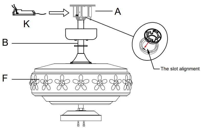 WAREHOUSE OF TIFFANY AW01W03 52 Inch Ceiling Fan - Hanging