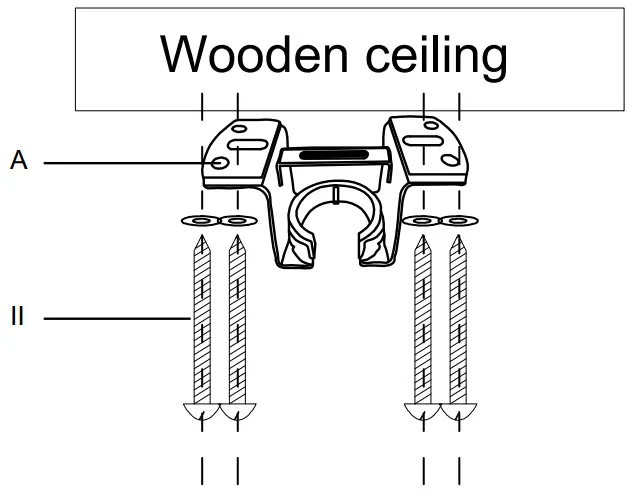 WAREHOUSE OF TIFFANY AW01W03 52 Inch Ceiling Fan - Wooden ceiling