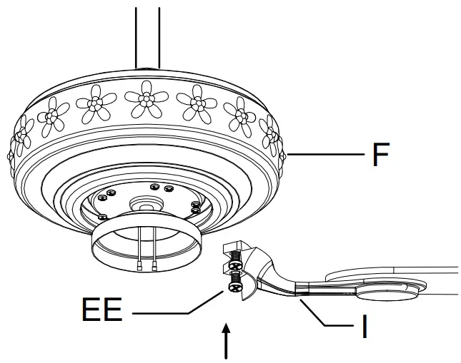 WAREHOUSE OF TIFFANY AW01W03 52 Inch Ceiling Fan - blade assemblies