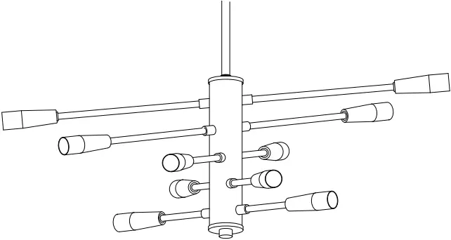 ACROMA 8910AZ Modern Sputnik Sphere Chandelier