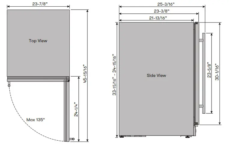 ZEPHYR logoZEPHYR PRB24C01CG Presrv Single Zone Beverage Cooler - fig 21