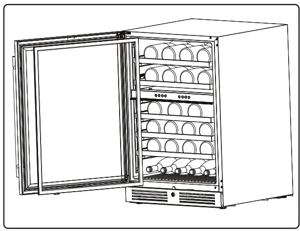 ZEPHYR logoZEPHYR PRB24C01CG Presrv Single Zone Beverage Cooler - fig 28