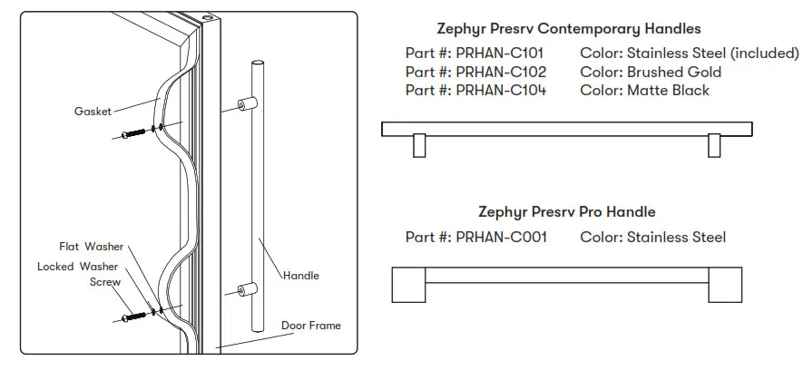 ZEPHYR logoZEPHYR PRB24C01CG Presrv Single Zone Beverage Cooler - fig 2sdf7