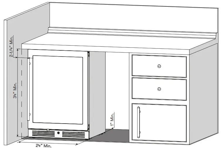 ZEPHYR logoZEPHYR PRB24C01CG Presrv Single Zone Beverage Cooler - fig5