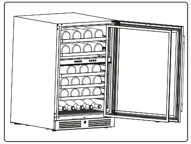 ZEPHYR logoZEPHYR PRB24C01CG Presrv Single Zone Beverage Cooler - fig7