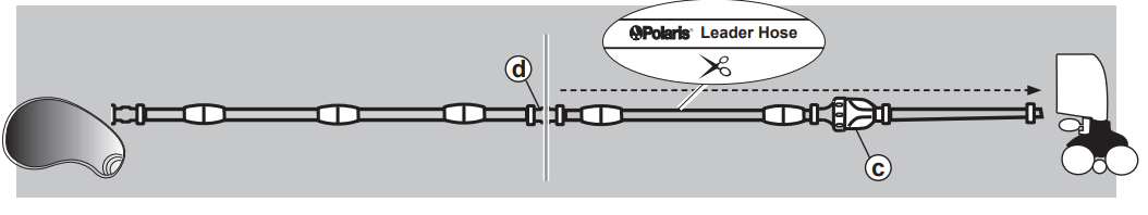 POLARIS 280 Pressure Side Automatic Pool Cleaner - Leader Hose