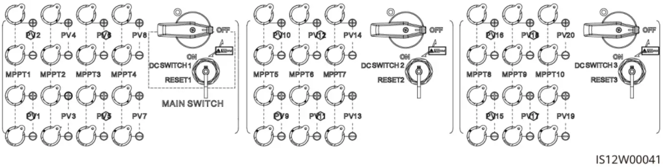 HUAWEI SUN2000 3 Phase Solar Inverter - Input Terminals