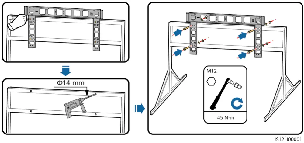 HUAWEI SUN2000 3 Phase Solar Inverter - mounting bracket