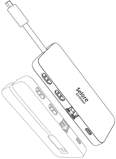 Selore S Global SEPU0101 USB C Docking Station Dual Monitor