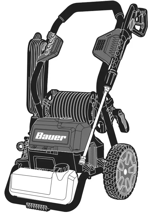 Bauer 56877 Electric Pressure Washer with Hose Reel