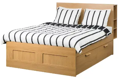 IKEA-BRIMNES-Bed-frame-Storage-Headboard-product