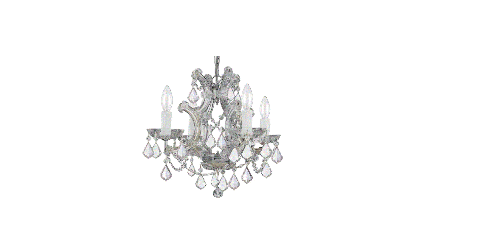 Crystorama 4474-ch-cl-mwp Four Light Mini Chandelier Instruction Manual