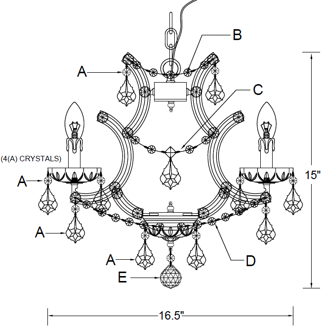 CRYSTORAMA-4474-CH-CL-MWP-Four-Light-Mini-Chandelier-FIG-2