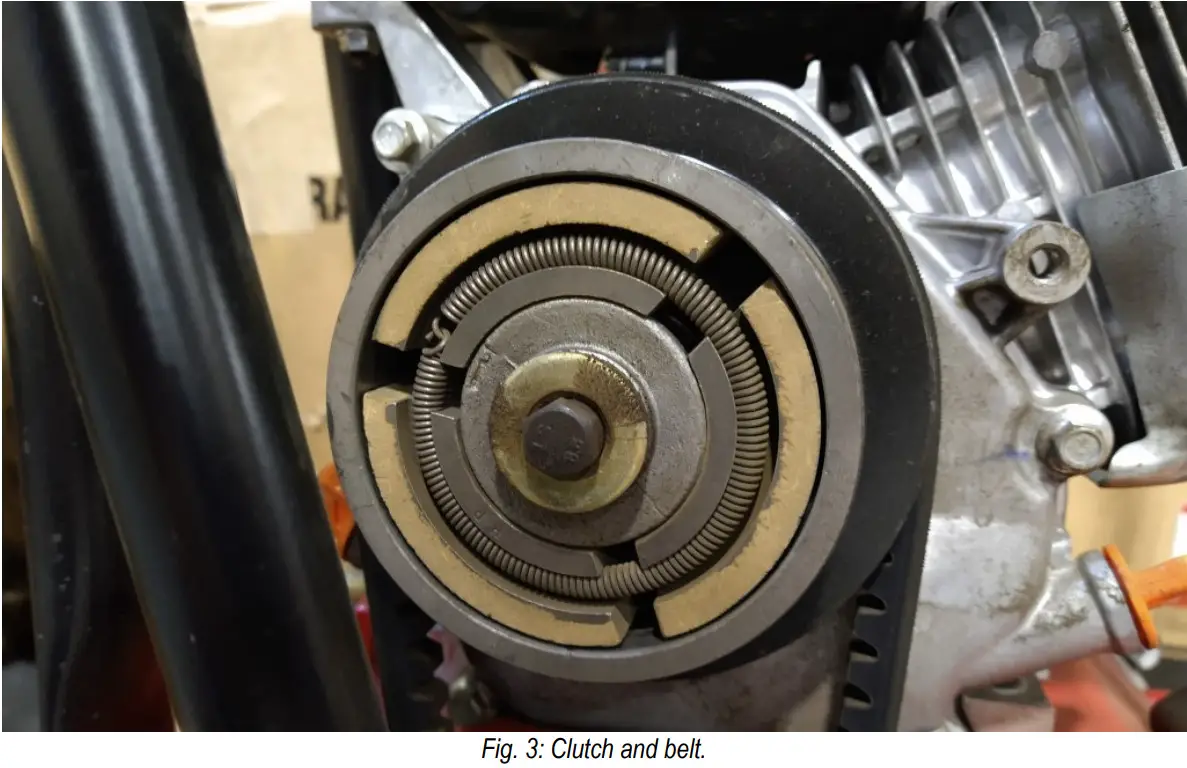 WEN 56035 Plate Compactor - clutch and belt