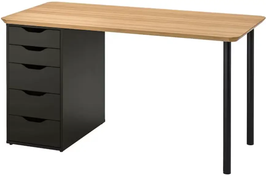 IKEA AA-2389076-1 ALEX Desk Bamboo Black