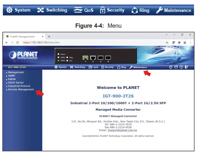 PLANET Technology IGT 900 Series Managed Media Converter - fig5
