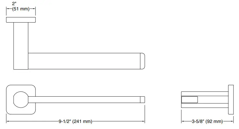 KOHLER K-23526 Parallel Towel Arm - Towel arm