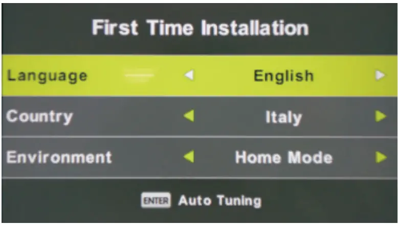 First Time Installation