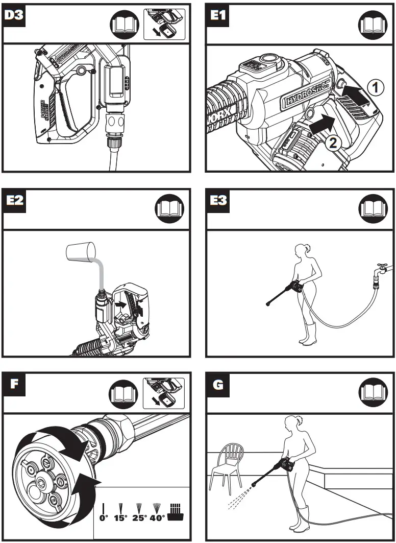 WORX WG630E Portable Power Cleaner Water Sprayer - Figure 4