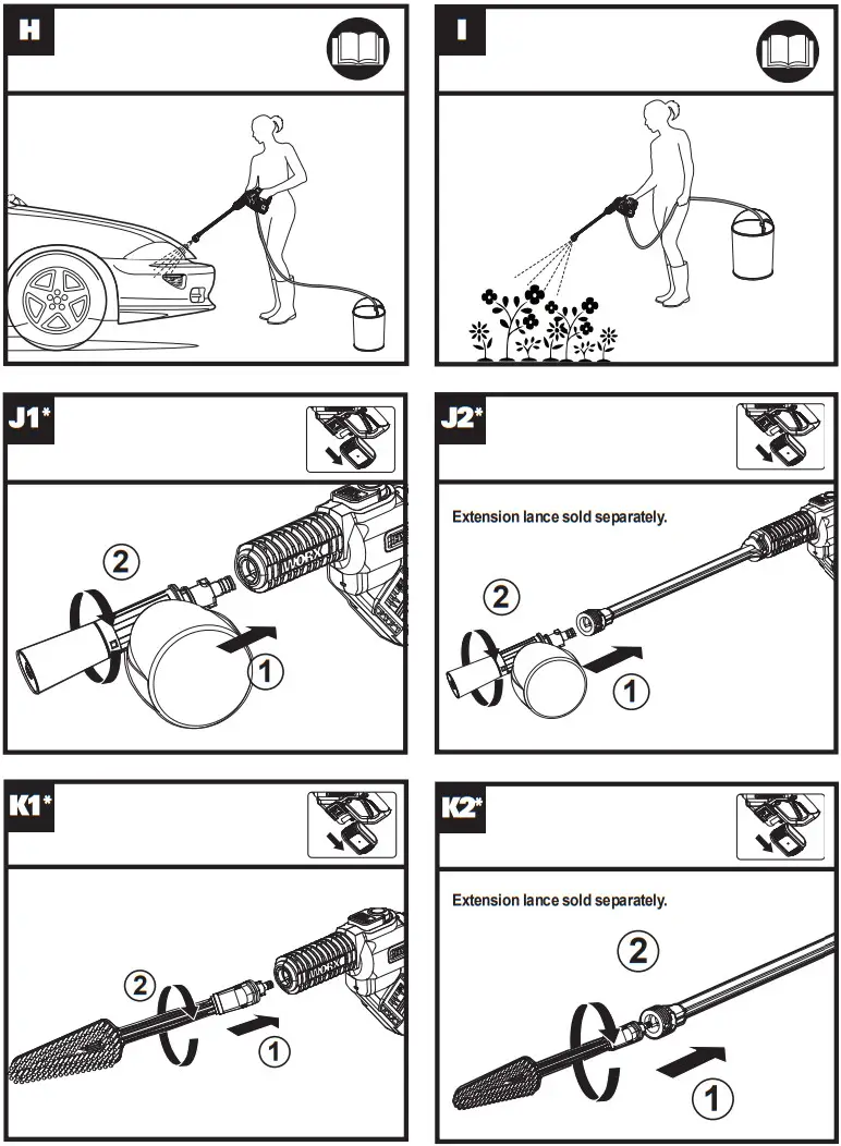 WORX WG630E Portable Power Cleaner Water Sprayer - Figure 5