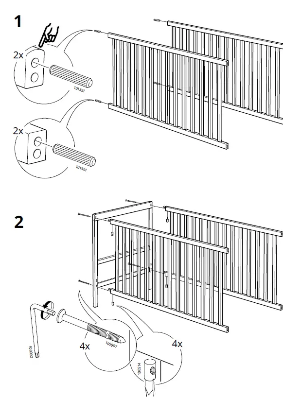 IKEA SUNDVIK Cot White 60x120 cm-fig-3