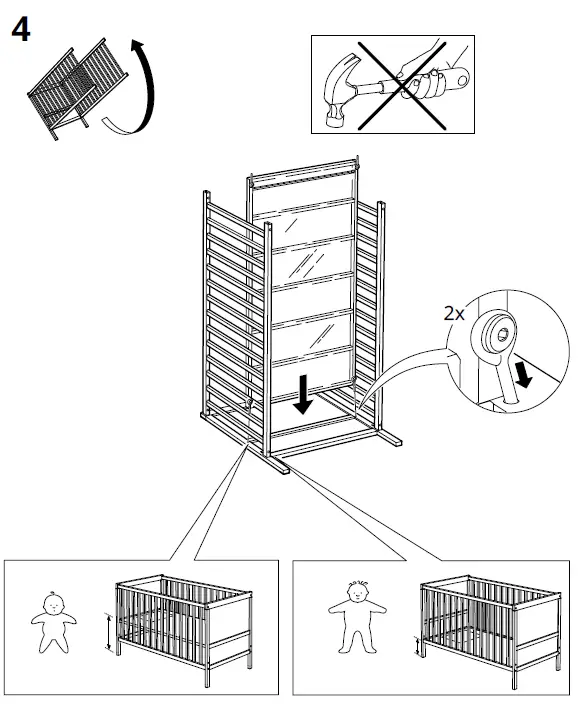 IKEA SUNDVIK Cot White 60x120 cm-fig-5
