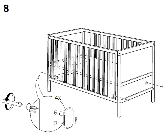 IKEA SUNDVIK Cot White 60x120 cm-fig-9