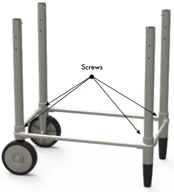 PK300AF Aaron Franklin Portable Charcoal Grill - ASSEMBLE CART STEP 4