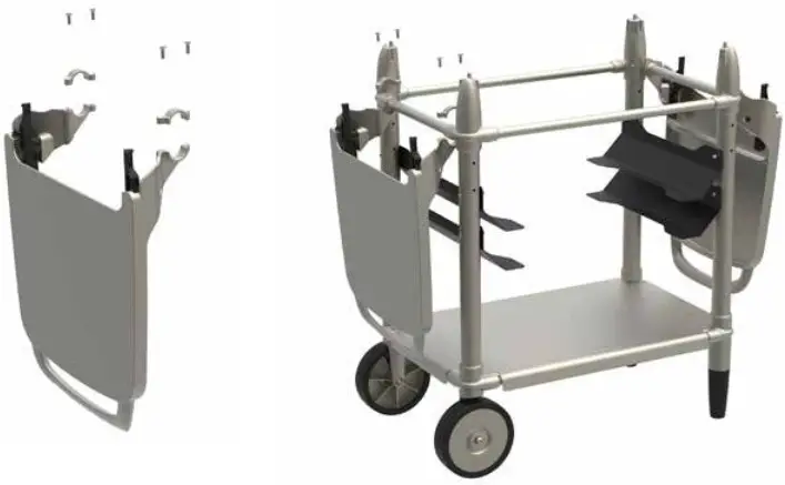 PK300AF Aaron Franklin Portable Charcoal Grill - ASSEMBLE CART STEP 9