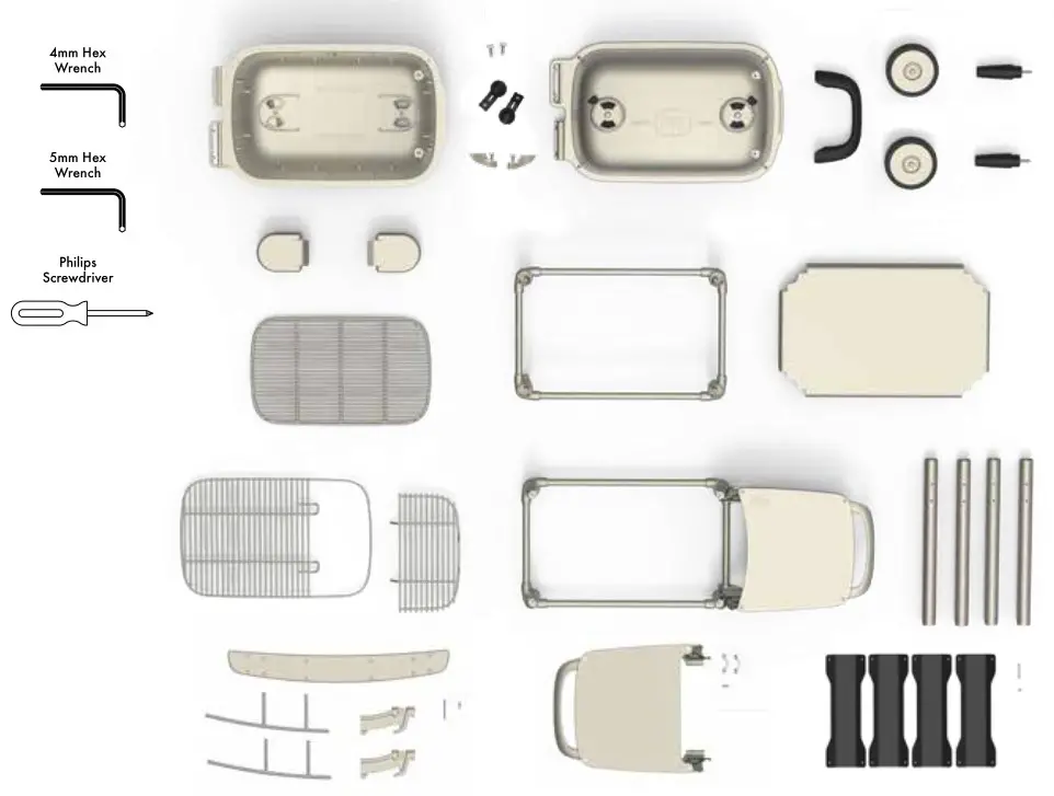PK300AF Aaron Franklin Portable Charcoal Grill - Contents