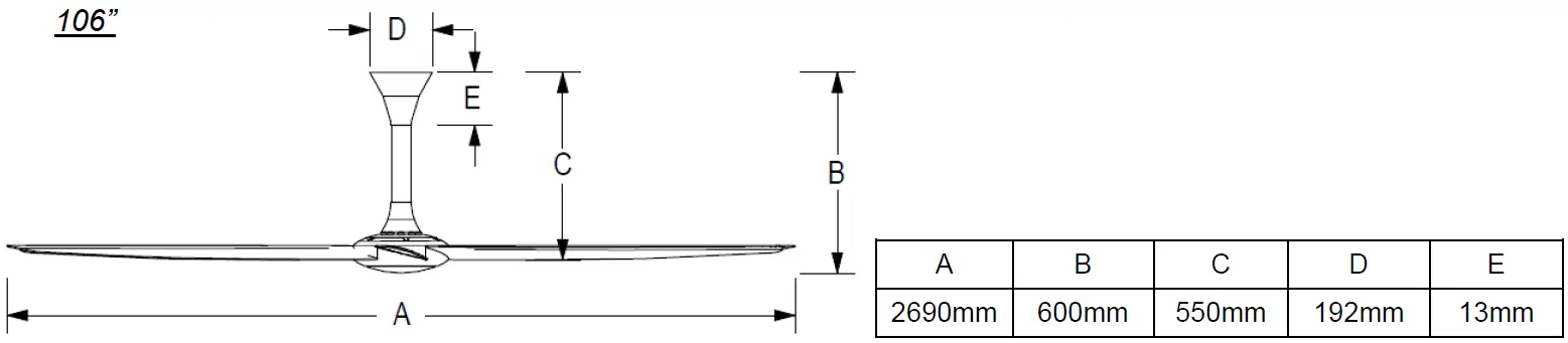 Hunter TBF0861 DC Ceiling Fan 2