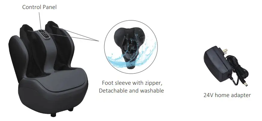 SNAILAX SL-5K15 Foot And Calf Massager - Control Panel