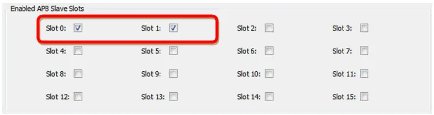Microsemi SmartFusion2 MSS Creating a Design - Slave Slots Configuration