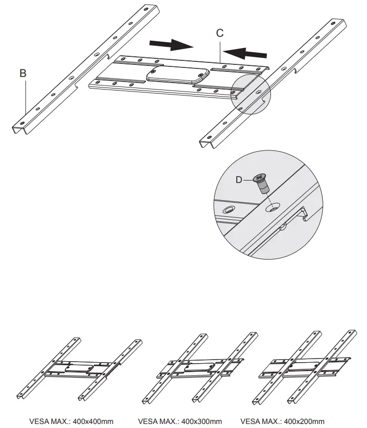 FONESTAR MOV-443L Full Motion Tv Wall Mount - ACCESSORIES INCLUDED 4FONESTAR MOV-443L Full Motion Tv Wall Mount - ACCESSORIES INCLUDED 4