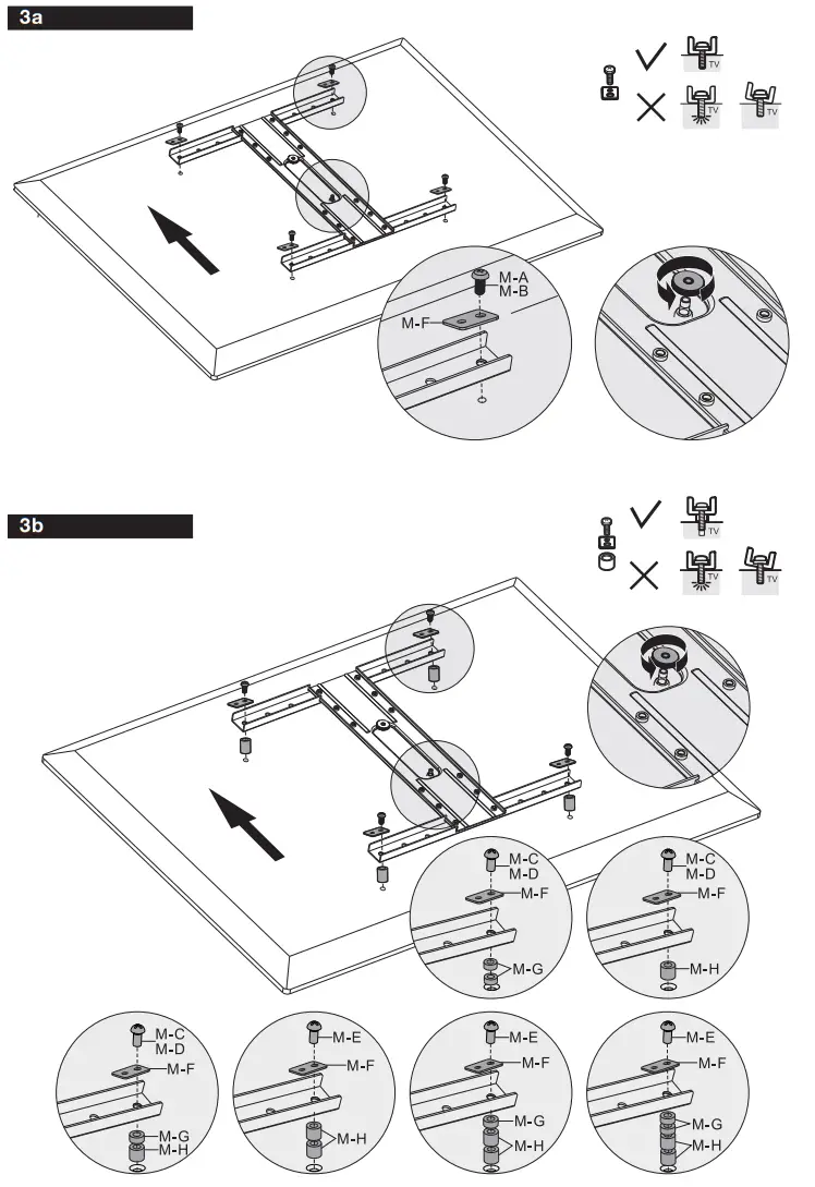 FONESTAR MOV-443L Full Motion Tv Wall Mount - ACCESSORIES INCLUDED 5