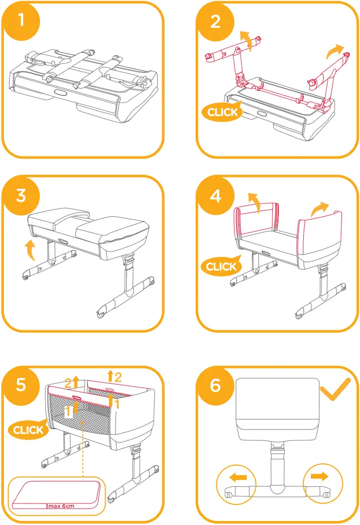 joie Roomie Go Bedside Crib Clay - fig 2